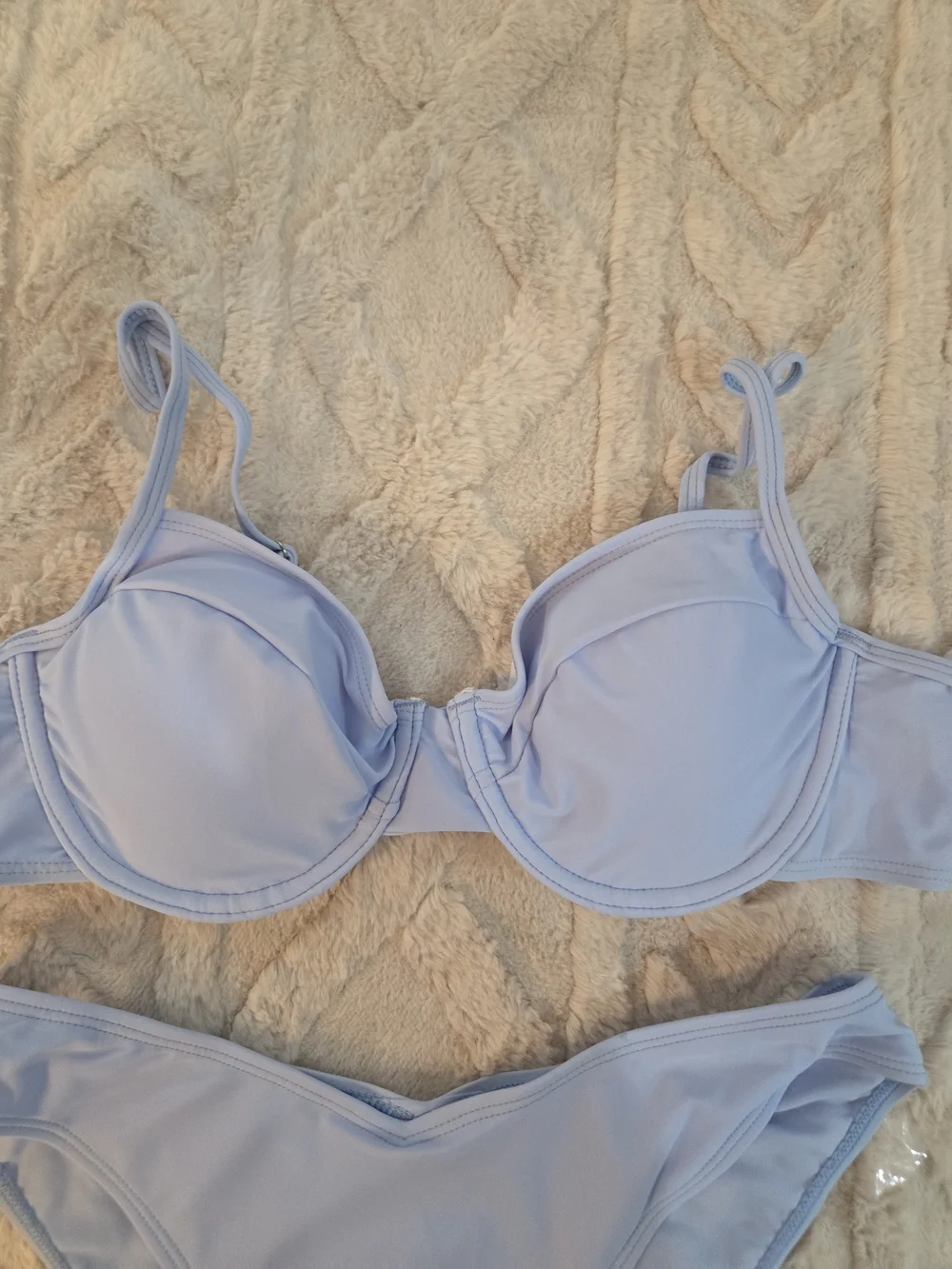 Light Blue Underwire Bikini Set Swimsuit‎ Swimwear Size Woman Medium